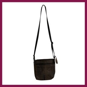 NWOT Cochoa Distressed Brown Leather Crossbody Bag